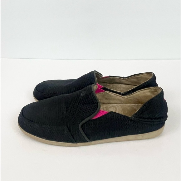 Olukai Waialua Mesh Black Gray Convertible Heel Womens Shoes Size 6 - Picture 4 of 11